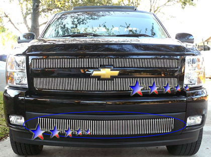 APS Polished Aluminum Lower Bumper Grille