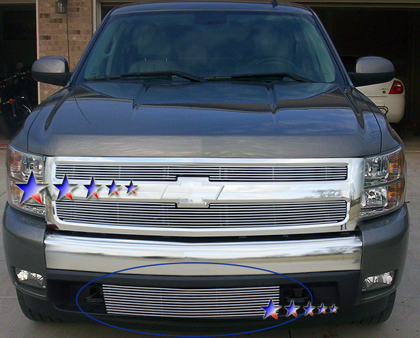 APS Polished Aluminum Lower Bumper Grille