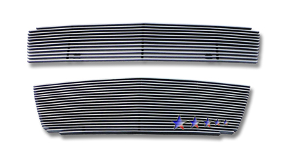 APS Polished Aluminum Main Upper + Lower Bumper Grille