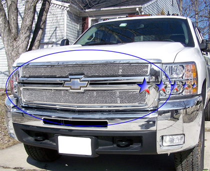 APS Chrome Stainless Steel Main Upper Grille