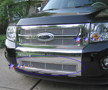 APS Chrome Stainless Steel Lower Bumper Grille