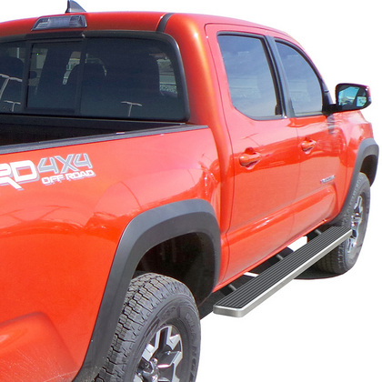 APS iStep Running Boards - 4 Inch, Hairline Finish