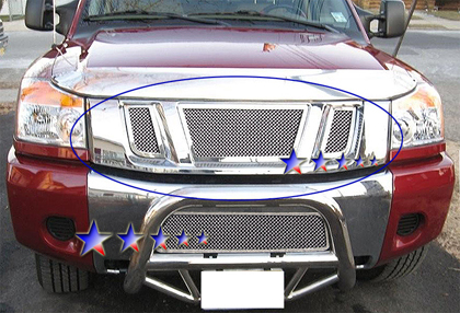 APS Chrome Stainless Steel Main Upper Grille