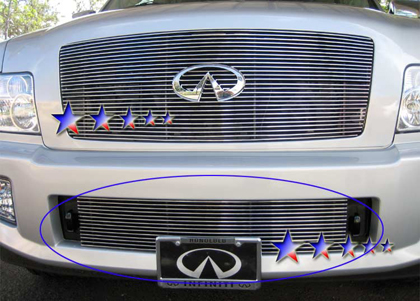 APS Polished Aluminum Lower Bumper Grille