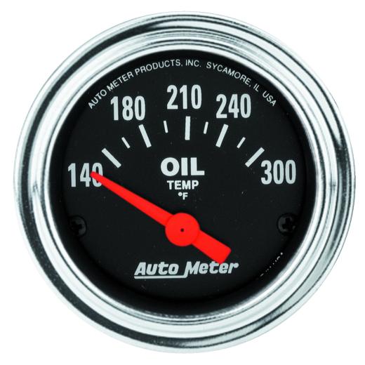 Auto Meter Gauges - Electric Gauge (Oil Temperature: 140-300 degree F)