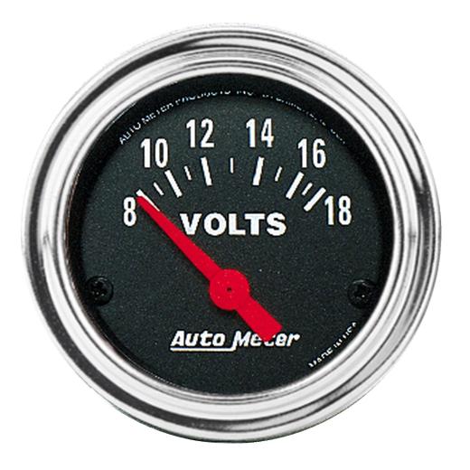 Auto Meter Gauges - Electric Gauge (Volt meter: 8-18 Volts)