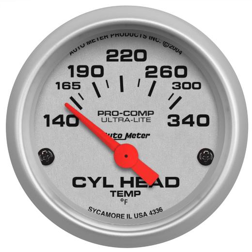 Auto Meter Gauges - Ultra-Lite Series Electric Gauge (Cylinder Head Temperature: 140-340 degrees F)