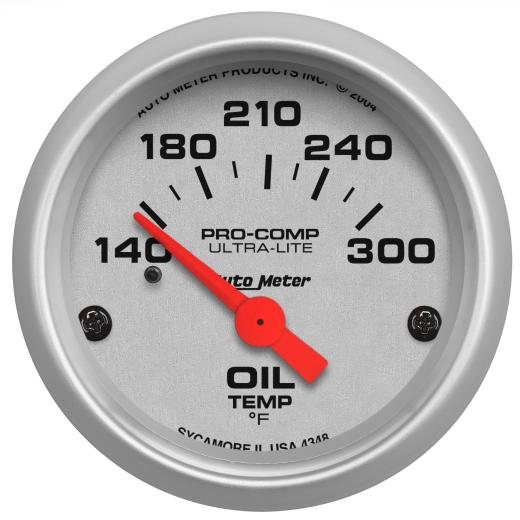 Auto Meter Gauges - Ultra-Lite Series Electric Gauge (Oil Temperature: 140-300 degrees F)