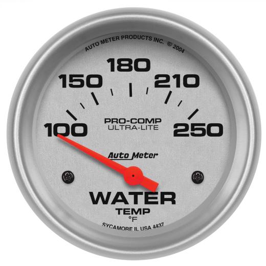 Auto Meter Gauges - Ultra-Lite Series Electric Water Temperature Gauge (100-250 degrees F)