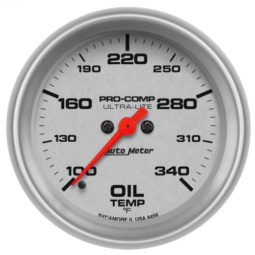 Auto Meter Gauges - Ultra-Lite Series Electric Oil Temperature Gauge (100-340 degrees F)