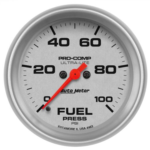 Auto Meter Gauges - Ultra-Lite Series Electric Fuel Pressure Gauge (0-100 PSI)