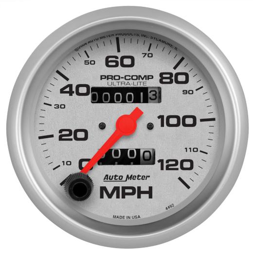 Auto Meter Gauges - Mechanical Ultra-Lite Series In-dash Speedometer (120 MPH)