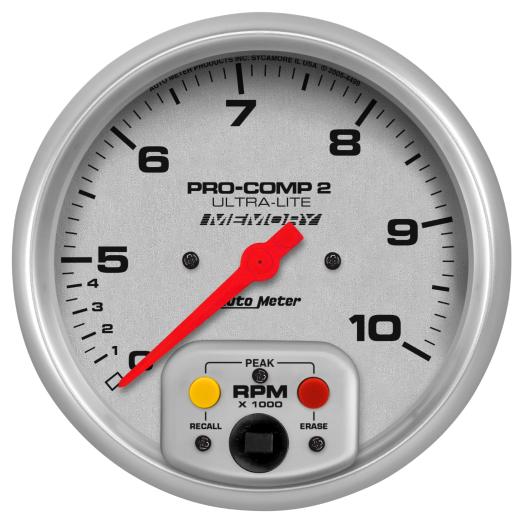 Auto Meter Gauges - Ultra-Lite Series In-Dash Dual Range Tachometer  (10,000 RPM)