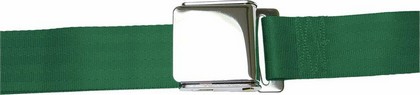 AutoLoc 2 Point Retractable Airplane Buckle Seat Belt (Dark Green)