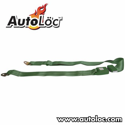 AutoLoc 2 Point Lap Seat Belt (Dark Green)