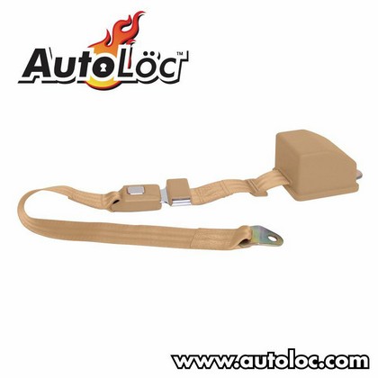 AutoLoc 2 Point Retractable Lap Seat Belt (Peach)