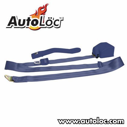 AutoLoc 3 Point Retractable Seat Belt (Dark Blue)