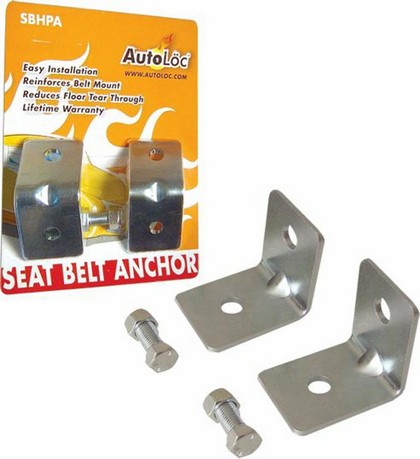 AutoLoc Angled Seat Belt Anchor Plate Hardware Pack