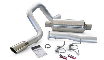 Banks Monster Exhaust System - Round Tip (Chrome Stainless Steel)