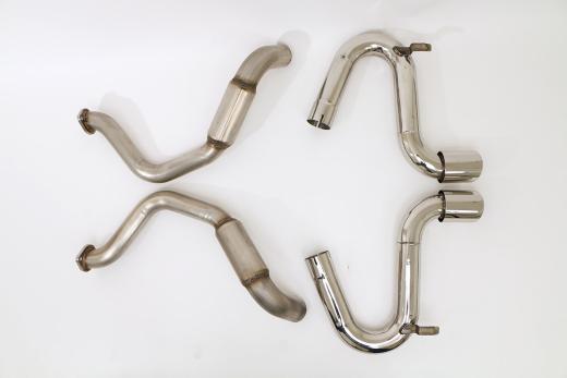 B&B Performance Bullet Exhaust System, Twin Round Double Wall Tips.