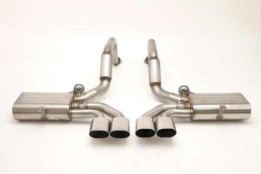 B&B Performance Fusion Exhaust System, Quad Oval Rolled Tips.