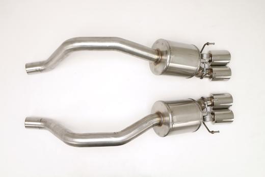 B&B Performance Fusion Exhaust System, Quad Round Double Wall Tips.