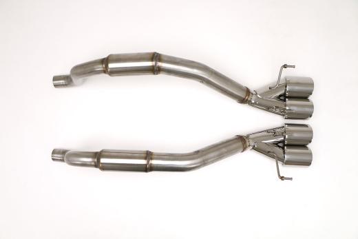 B&B Performance Bullet Exhaust System, Quad Round Double Wall Tips.