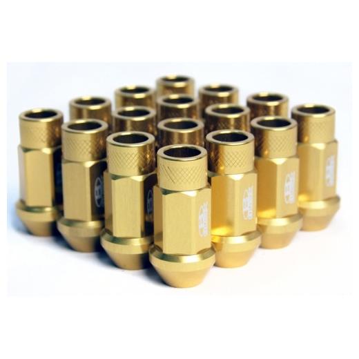 Blox Racing Forged AL7075 Lug Nut Set - 12 x 1.25mm (Gold)