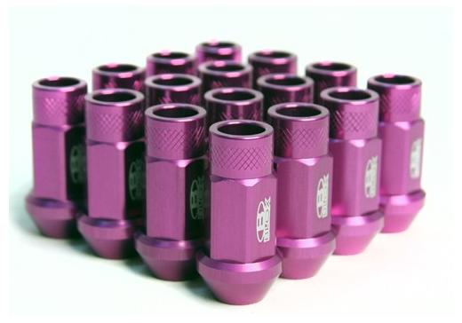 Blox Racing Forged AL7075 Lug Nut Set - 12 x 1.25mm (Purple)