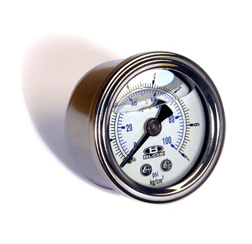 Blox Racing Liquid-Filled Fuel Pressure Gauge Kit