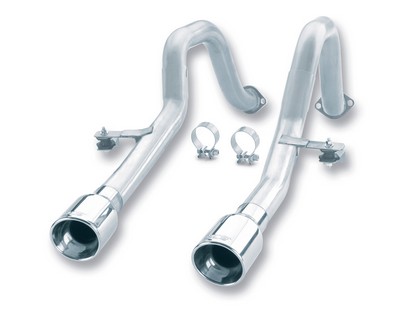 Borla Exhaust Systems - Split Rear Tip Exit Rear Section w/ Tip Style 3