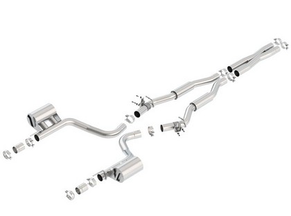 Borla Cat Back Exhaust - S-Type , Single Split Rear Exit, No Tip (Uses Factory Valance)