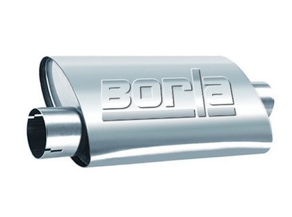 Borla Pro XS Oval Center/Offset Turbo Muffler, Inlet 2.25