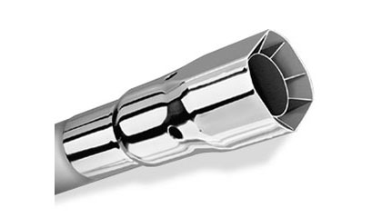 Borla Universal Muffler Tips - Single Square Angle-Cut Intercooled (Outlet szie: 2-1/2 x 2-3/4 inch, Inlet Size: 2-1/4 inch, Length: 6 inch)