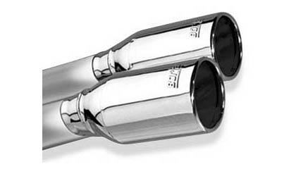 Borla Muffler Tips - Dual Round Rolled Angle-Cut