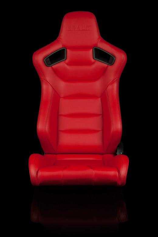 Elite Series Sport Seats - Red Leatherette (Black Stitching)