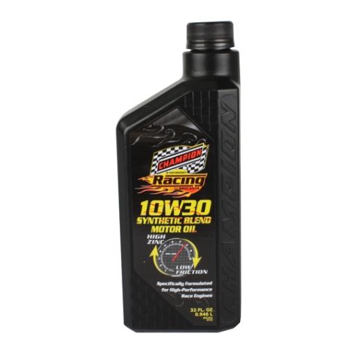 Champion 10w-30 Racing Semi-Synthetic Automotive Motor Oil - Quart (Case)