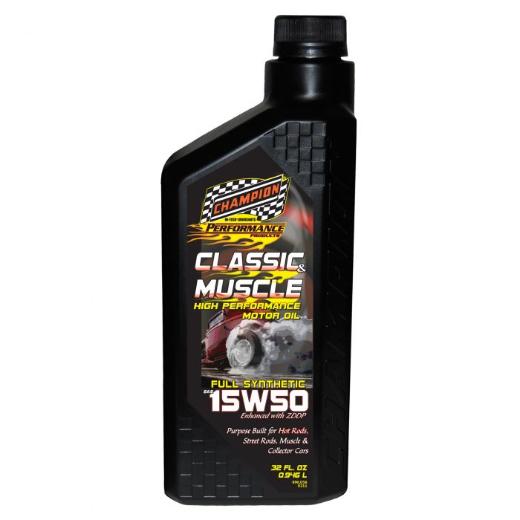 Champion 15w-50 Classic & Muscle Full Synthetic Automotive Motor Oil - Quart