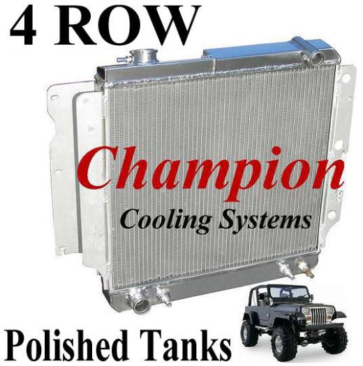 Champion Aluminum Radiator - 4 Row