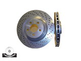 Chrome Brakes Vented Brake Rotor - 255mm Outside Diameter - 5 Lugs (Silver)