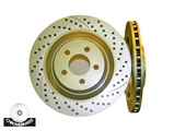 Chrome Brakes Vented Brake Rotor - 301mm Outside Diameter - 5 Lugs (Gold)
