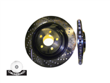 Chrome Brakes Vented Hub Rotor - 301mm Outside Diameter - 5 Lugs (Black)