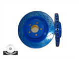Chrome Brakes Vented Brake Rotor - 286mm Outside Diameter - 5 Lugs (Blue)
