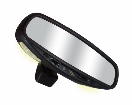 CIPA Wedge Base Auto Dimming Rearview Mirror with Compass Temperature and Map Lights