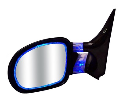 CIPA Optic Glow Mirrors - Manual Non-Foldaway Non-Heated (Blue)