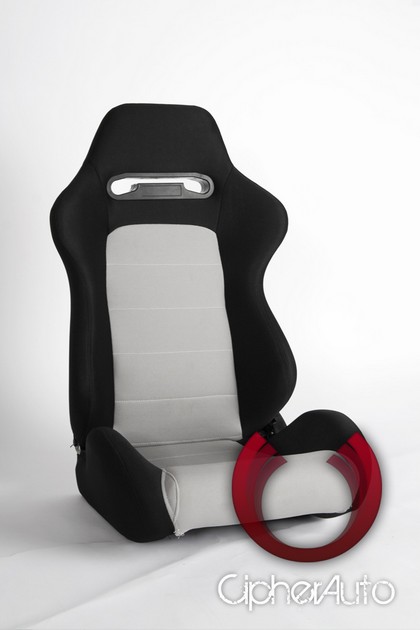 Cipher Racing Seats - Black and Grey Cloth