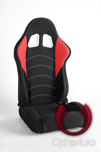 Cipher Racing Seats - Black and Red Cloth