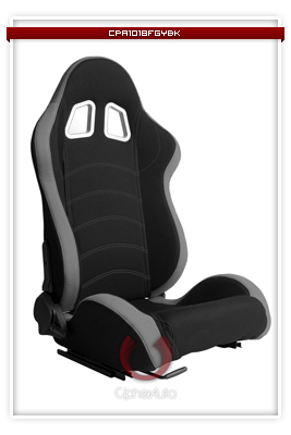 Cipher Racing Seats - Grey Cloth with Black Trim