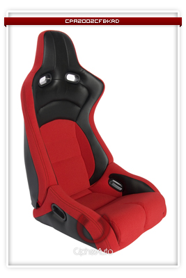 Cipher Viper Series Racing Seats - Red Black Cloth/Polyurethane Leather with Carbon Fiber Polyurethane