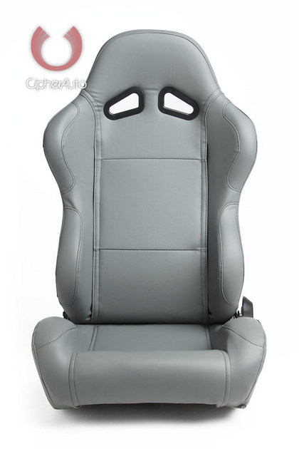 Cipher Auto Racing Seats - Gray Synthetic Leather